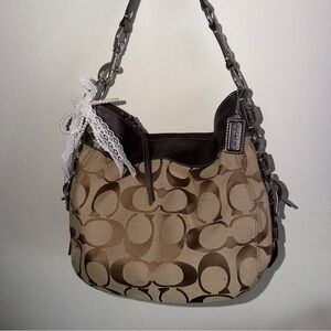 🤎Coach Zoe Carly signature hobo bag🤎 Y2K